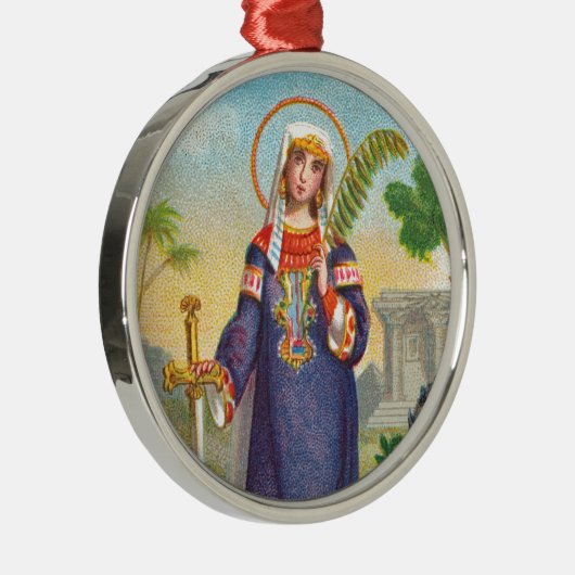 エジプトのドレスのアレクサンドリアの聖キャサリン メタルオーナメント (右)