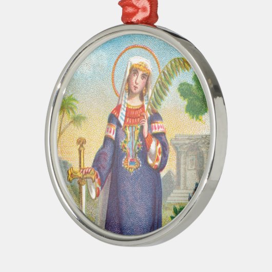 エジプトのドレスのアレクサンドリアの聖キャサリン メタルオーナメント (左)