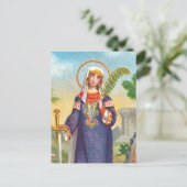 エジプトのドレスのポストにアレクサンドリアの聖キャサリン ポストカード (スタンド正面)