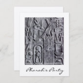 エジプトのハイログリフフファローパーティの招待状 招待状 (正面/裏面)