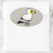 エジプトのハゲワシ 楕円形シール (バッグ)