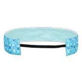 エジプトのハス模様、コバルトとターコイズ アスレチックヘッドバンド (裏面)