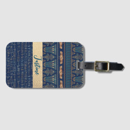 エジプトのハス・スカラブパーソナライズされた絵文字 ラゲッジタグ