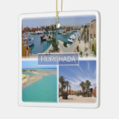 エジプトのハルガダ紅海のモザイクEG065 セラミックオーナメント (左)