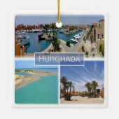 エジプトのハルガダ紅海のモザイクEG065 セラミックオーナメント (裏面)