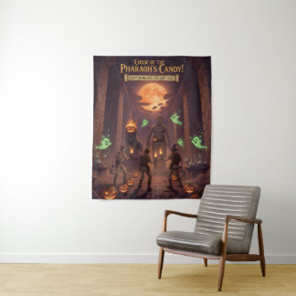 エジプトのハロウィン背景 タペストリー