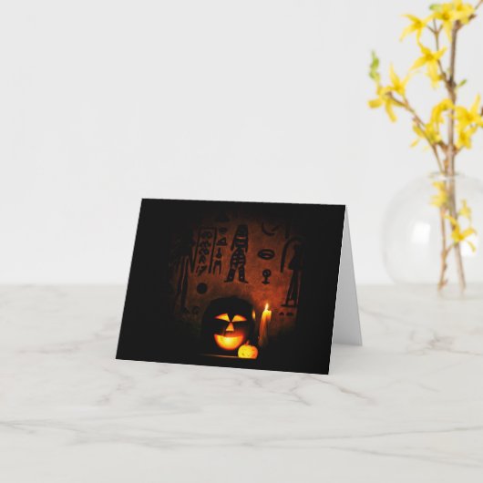 エジプトのハロウィーン1 カード (黄色い花)