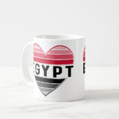 エジプトのハート コーヒーマグカップ (正面左)