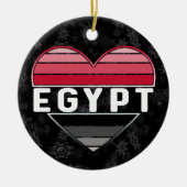 エジプトのハート セラミックオーナメント (正面)