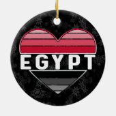 エジプトのハート セラミックオーナメント (裏面)