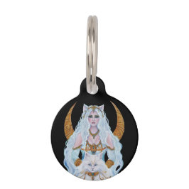 エジプトのバステット女神と猫のルネ・ラヴォワ ペット　ネームタグ