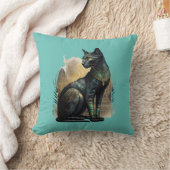 エジプトのバステット猫の保護女神 クッション (ブランケット)