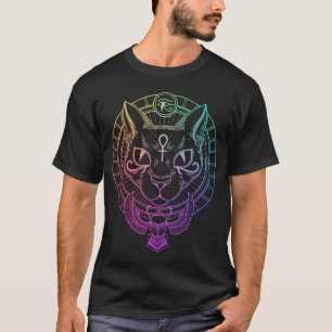 エジプトのバステット猫ホルススカラブエジプトのシンボル Tシャツ