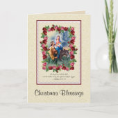 エジプトのバラのクリスマスへの飛行 シーズンカード (正面)