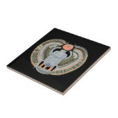 エジプトのパステルカラースカラブビートル タイル (側面)