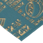 エジプトのヒエログリフおよび神-ティール（緑がかった色）の金ゴールド テーブルクロス (アングル)