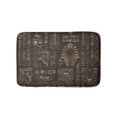 エジプトのヒエログリフおよび神-木の金ゴールド バスマット (正面)