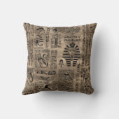 エジプトのヒエログリフおよび神-贅沢な金ゴールド クッション (裏面)