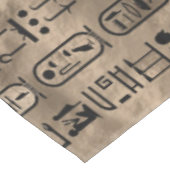 エジプトのヒエログリフおよび神-贅沢な金ゴールド テーブルクロス (アングル)