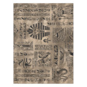 エジプトのヒエログリフおよび神-贅沢な金ゴールド テーブルクロス (正面)