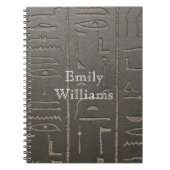 エジプトのヒエログリフの古代エジプトの執筆記号 ノートブック (正面)