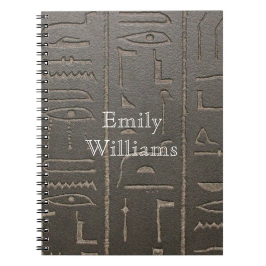 エジプトのヒエログリフの古代エジプトの執筆記号 ノートブック (正面)