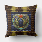 エジプトのピラミッドからのヴィンテージの寺院の芸術 クッション (裏面)