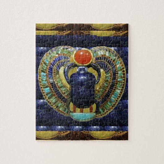 エジプトのピラミッドからのヴィンテージの寺院の芸術 ジグソーパズル (縦)