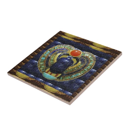 エジプトのピラミッドからのヴィンテージの寺院の芸術 タイル (側面)