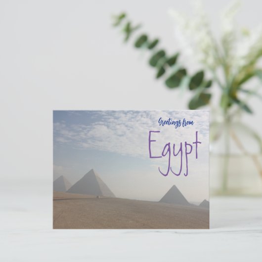 エジプトのピラミッドからの挨拶エジプト ポストカード (スタンド正面)