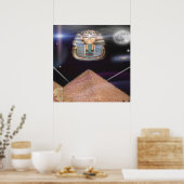 エジプトのピラミッドとキング・タット・アート・ポスター ポスター (キッチン)