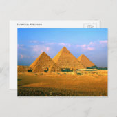 エジプトのピラミッドのはがき: ポストカード (正面/裏面)