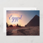 エジプトのピラミッドのはがき ポストカード (正面/裏面)