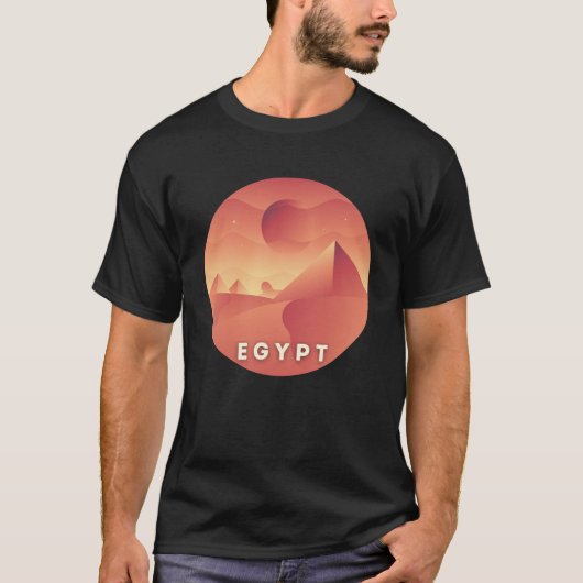 エジプトのピラミッドのシャツ Tシャツ (正面)