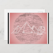 エジプトのピラミッドのピンク旅行 ポストカード (正面/裏面)