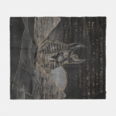 エジプトのピラミッドの景色のAnubis フリースブランケット (正面(横))