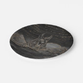 エジプトのピラミッドの景色のAnubis ペーパープレート (アングル)