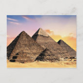 エジプトのピラミッドの風景写真 ポストカード (正面)