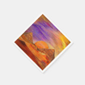 エジプトのピラミッド抽象芸術景観ミックスメディア スタンダードカクテルナプキン (角)