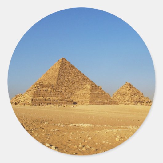 エジプトのピラミッド ラウンドシール (正面)