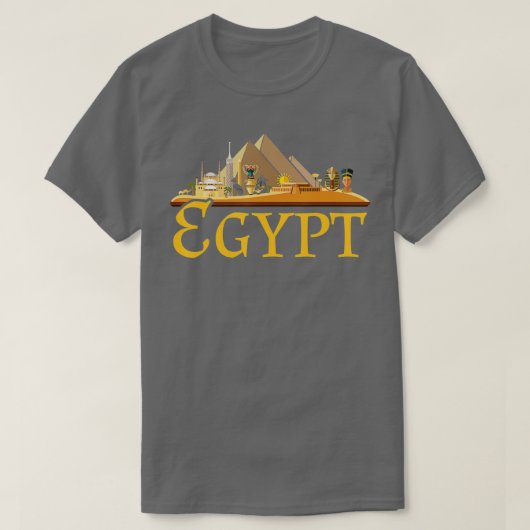 エジプトのピラミッド Tシャツ (デザイン正面)