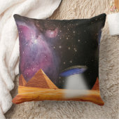 エジプトのピラミッドGiza Meets宇宙とUFO クッション (ブランケット)