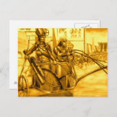 エジプトのファラオが戦車に乗った ポストカード (正面/裏面)