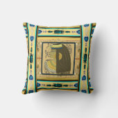 エジプトのファラオとクイーン装飾用クッション クッション (裏面)