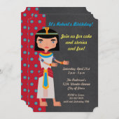 エジプトのファラオのダンスの誕生日パーティーの招待 招待状 (正面/裏面)