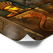 エジプトのファラオの壁モザイクアート ポスター (コーナー)