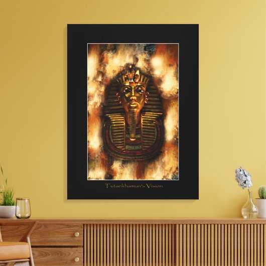 エジプトのファラオトゥタンカーメンアート勉強II キャンバスプリント (インサイチュ (リビング))