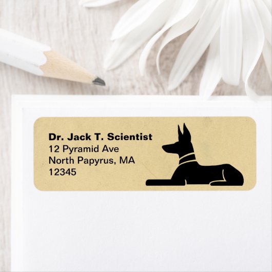 エジプトのファラオハウンドヒエログリフ差出人住所 ラベル (インサイチュ)