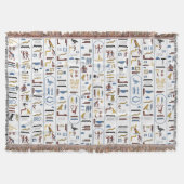 エジプトのファラオ絵文字 スローブランケット (正面)