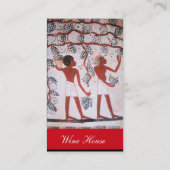 エジプトのブドウ畑ワイングレープハーベストホワイトパール 名刺 (裏面)